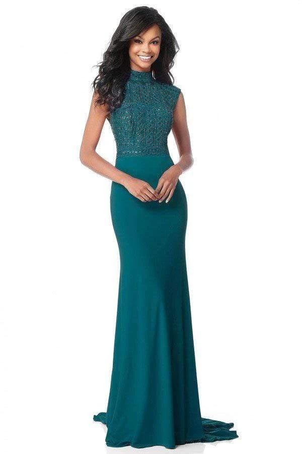 Sherri Hill - 51876 Beaded High Neck Sheath Dress 7 Sherri Hill - 51876 Beaded High Neck Sheath Dress