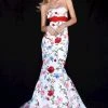 Sherri Hill - 51882 Strapless Floral Print Long Mermaid Dress 2 Sherri Hill - 51882 Strapless Floral Print Long Mermaid Dress