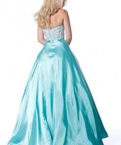 Sherri Hill - 51884 Strapless Beaded Satin Ballgown