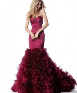 Sherri Hill - 51890 Ruched Sweetheart Ruffled Mermaid Dress