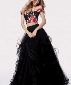 Sherri Hill - 51893 Two Piece Embellished Tulle Ballgown