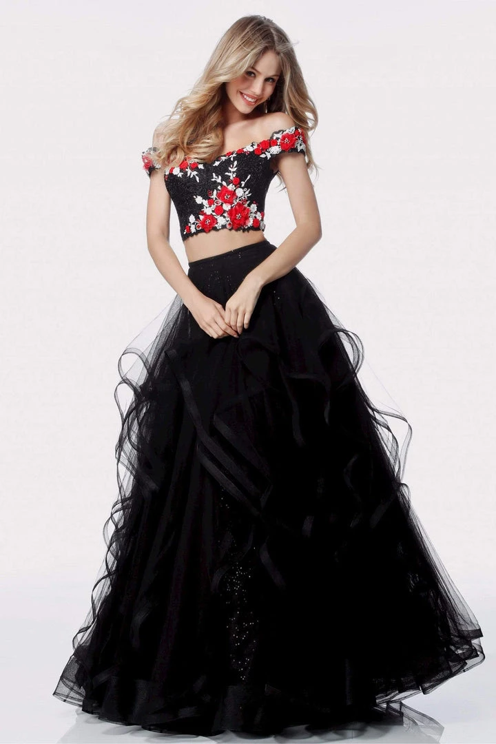 Sherri Hill - 51893 Two Piece Embellished Tulle Ballgown 3 Sherri Hill - 51893 Two Piece Embellished Tulle Ballgown