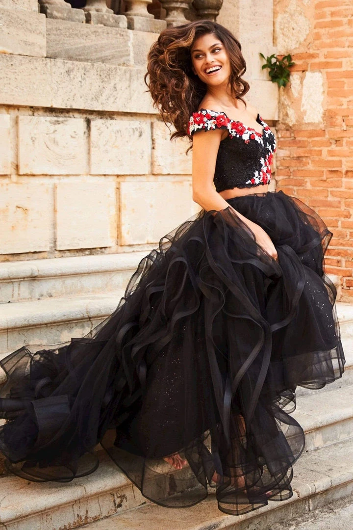 Sherri Hill - 51893 Two Piece Embellished Tulle Ballgown 7 Sherri Hill - 51893 Two Piece Embellished Tulle Ballgown