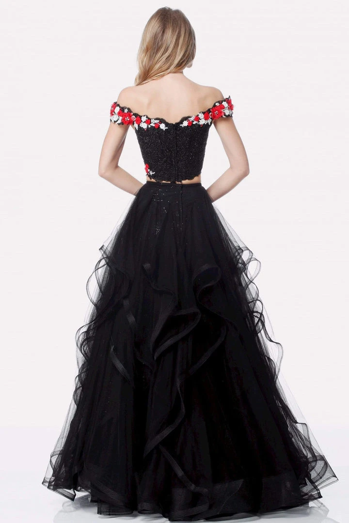 Sherri Hill - 51893 Two Piece Embellished Tulle Ballgown 4 Sherri Hill - 51893 Two Piece Embellished Tulle Ballgown