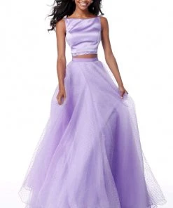 Sherri Hill - 51895 Two Piece Satin Halter Tulle Ballgown