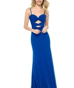 Sherri Hill - 51901 Long Cutout Bodice Mesh A-Line Dress