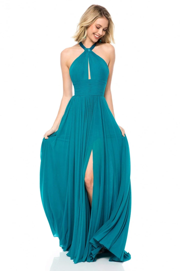 Sherri Hill - 51902 Halter Neck Chiffon A-line Dress 3 Sherri Hill - 51902 Halter Neck Chiffon A-line Dress