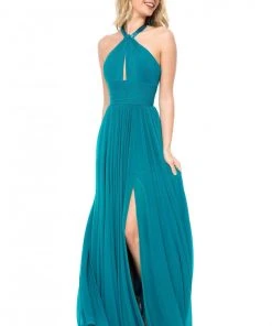 Sherri Hill - 51902 Halter Neck Chiffon A-line Dress 7 Sherri Hill - 51902 Halter Neck Chiffon A-line Dress