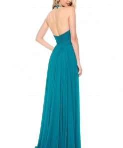 Sherri Hill - 51902 Halter Neck Chiffon A-line Dress 6 Sherri Hill - 51902 Halter Neck Chiffon A-line Dress