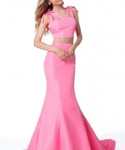 Sherri Hill - 51918 Strappy Mikado Two Piece Mermaid Evening Dress