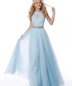 Sherri Hill - 51924 Two-Piece Beaded Applique Long Chiffon Dress