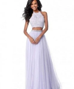 Sherri Hill - 51924 Two-Piece Beaded Applique Long Chiffon Dress 11 Sherri Hill - 51924 Two-Piece Beaded Applique Long Chiffon Dress