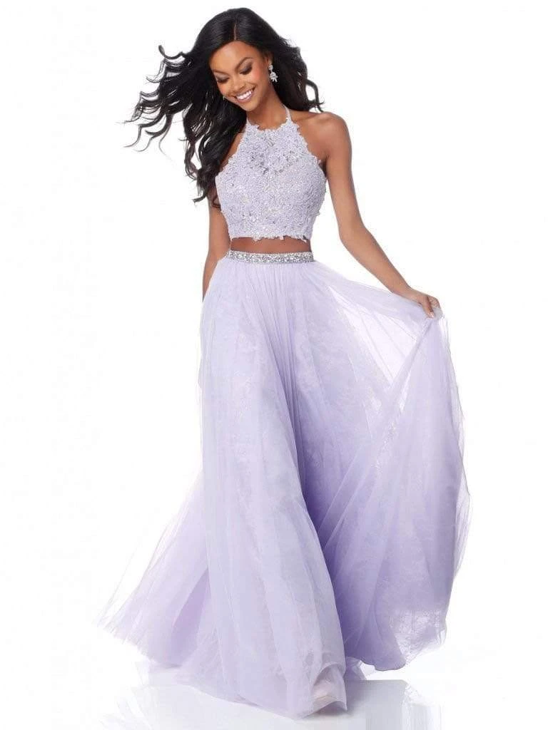 Sherri Hill - 51924 Two-Piece Beaded Applique Long Chiffon Dress 8 Sherri Hill - 51924 Two-Piece Beaded Applique Long Chiffon Dress
