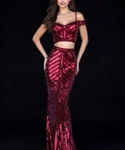 Sherri Hill - 51934 Two Piece Sequin Embellished Sheath Dress