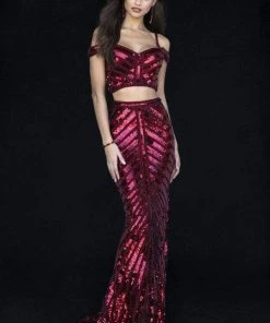 Sherri Hill - 51934 Two Piece Sequin Embellished Sheath Dress