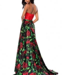 Sherri Hill - 51937 Two Piece Sweetheart Floral Print A-line Dress