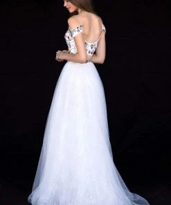 Sherri Hill - 51944 Floral Applique Off The Shoulder Two-Piece Dress