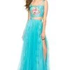 Sherri Hill - 51945 Floral Two Piece Lace A-Line Dress