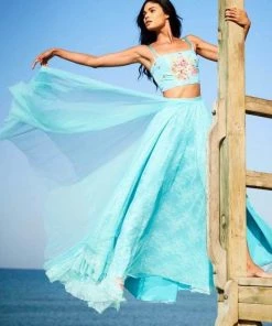 Sherri Hill - 51945 Floral Two Piece Lace A-Line Dress