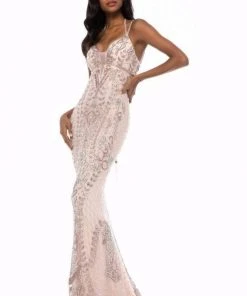 Sherri Hill - 51946 Tasseled Tie Back Beaded Sheath Dress