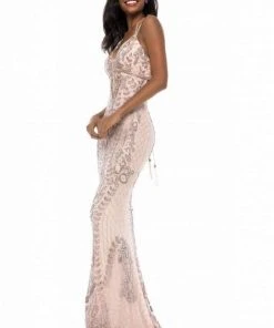 Sherri Hill - 51946 Tasseled Tie Back Beaded Sheath Dress 11 Sherri Hill - 51946 Tasseled Tie Back Beaded Sheath Dress