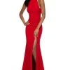 Sherri Hill - 51947 Jersey Fitted Dress With Cutout Sides And Slit