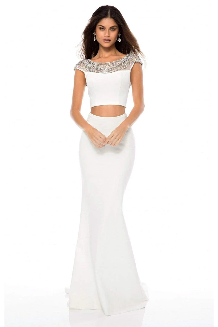 Sherri Hill - 51966 Two-Piece Jewel Garlanded Long Mermaid Dress 5 Sherri Hill - 51966 Two-Piece Jewel Garlanded Long Mermaid Dress