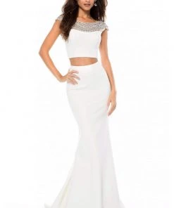 Sherri Hill - 51966 Two-Piece Jewel Garlanded Long Mermaid Dress 11 Sherri Hill - 51966 Two-Piece Jewel Garlanded Long Mermaid Dress