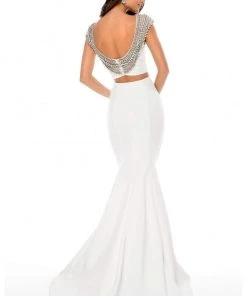 Sherri Hill - 51966 Two-Piece Jewel Garlanded Long Mermaid Dress 10 Sherri Hill - 51966 Two-Piece Jewel Garlanded Long Mermaid Dress