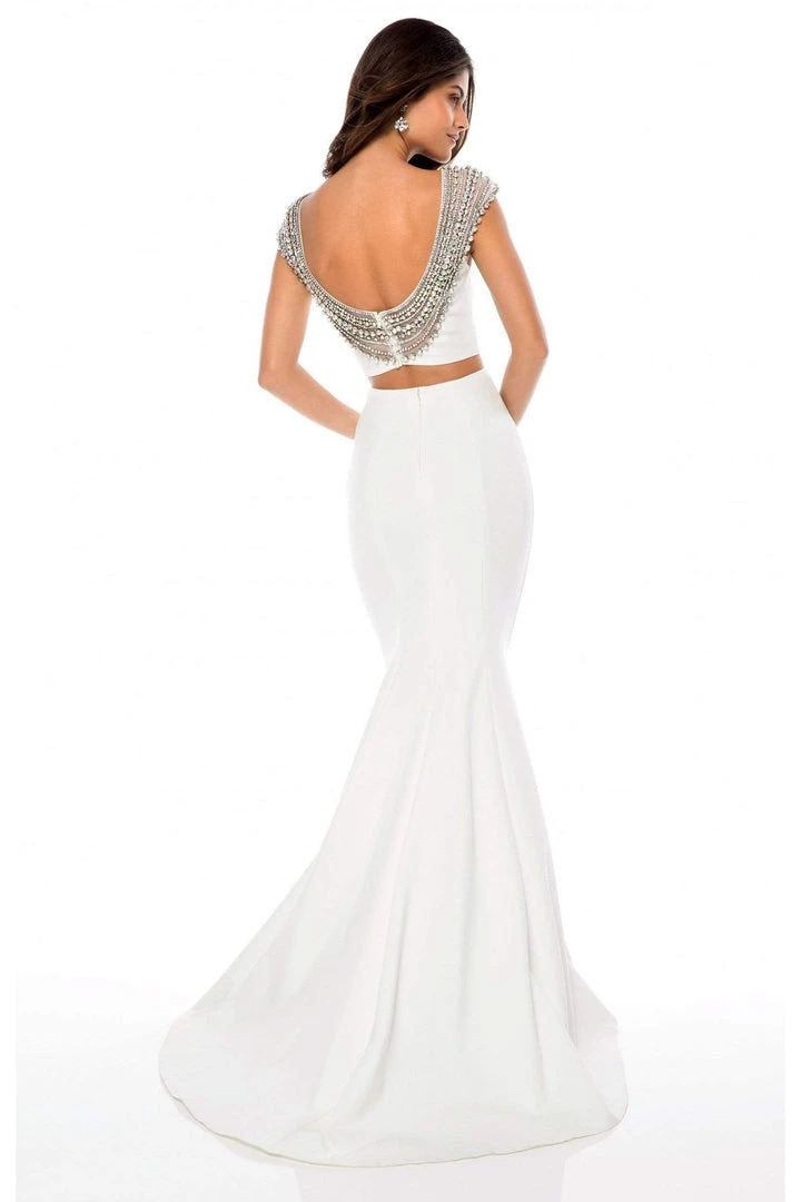 Sherri Hill - 51966 Two-Piece Jewel Garlanded Long Mermaid Dress 6 Sherri Hill - 51966 Two-Piece Jewel Garlanded Long Mermaid Dress