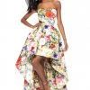 Sherri Hill - 51968 Strapless Floral Print High Low A-Line Dress