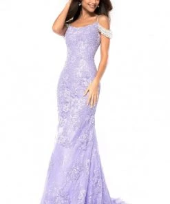 Sherri Hill - 51977 Beaded Scoop Neck Mermaid Dress With Train