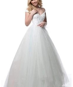 Sherri Hill - 51990 Sequined Off-Shoulder Tulle Ballgown 10 Sherri Hill - 51990 Sequined Off-Shoulder Tulle Ballgown