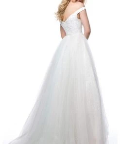 Sherri Hill - 51990 Sequined Off-Shoulder Tulle Ballgown 9 Sherri Hill - 51990 Sequined Off-Shoulder Tulle Ballgown