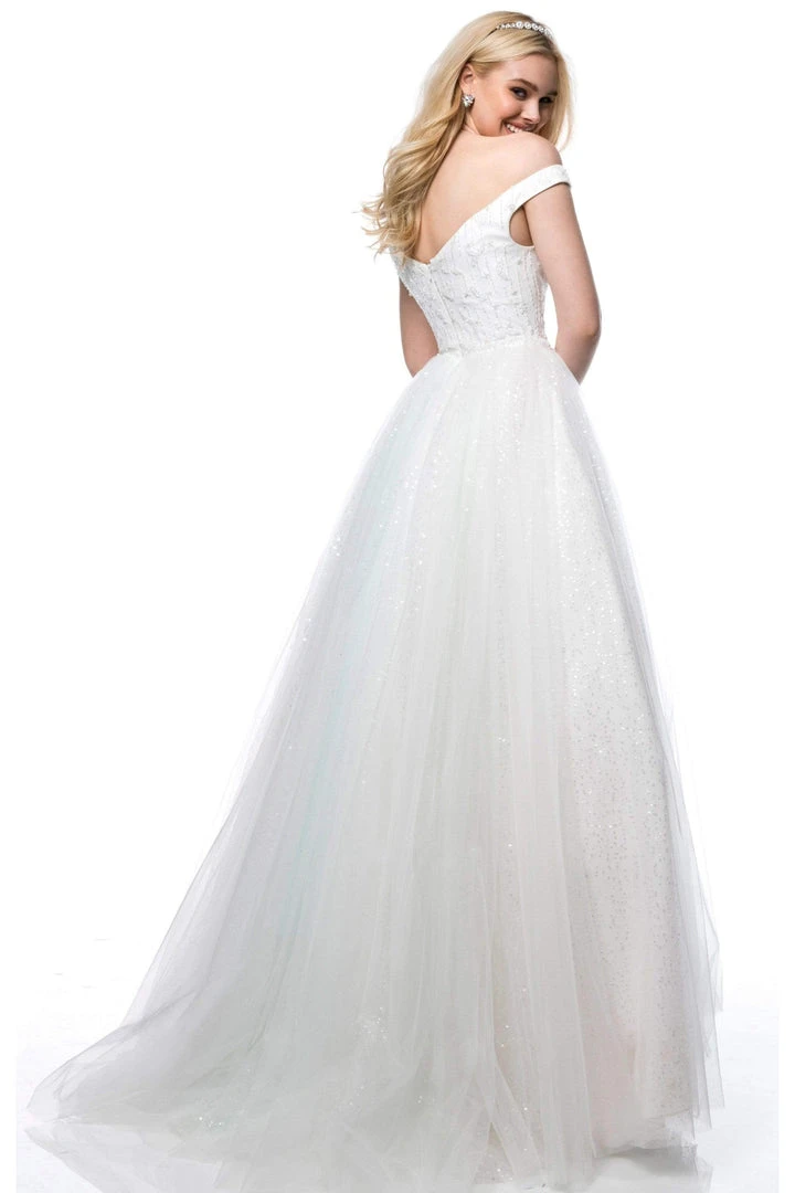 Sherri Hill - 51990 Sequined Off-Shoulder Tulle Ballgown 4 Sherri Hill - 51990 Sequined Off-Shoulder Tulle Ballgown