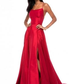 Sherri Hill - 52022 Scoop Taffeta Long A Line Dress
