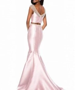 Sherri Hill - 52025 Pearl Beaded Two Piece Mikado Dress