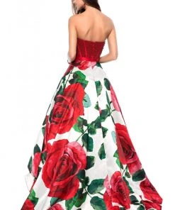 Sherri Hill - 52039 Pearl Beaded Sweetheart Floral Print Ballgown