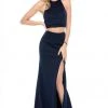 Sherri Hill - 52042 Two Piece Halter Bodice High Slit Long Dress 2 Sherri Hill - 52042 Two Piece Halter Bodice High Slit Long Dress