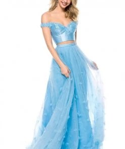 Sherri Hill - 52046 Two Piece Off-shoulder Tulle A-line Dress