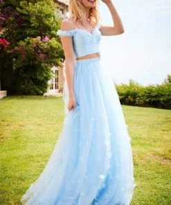 Sherri Hill - 52046 Two Piece Off-shoulder Tulle A-line Dress