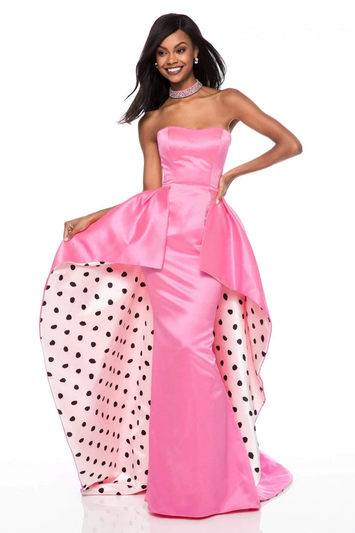 Sherri Hill - 52054 Strapless Dress With Polka Dot Overskirt 3 Sherri Hill - 52054 Strapless Dress With Polka Dot Overskirt