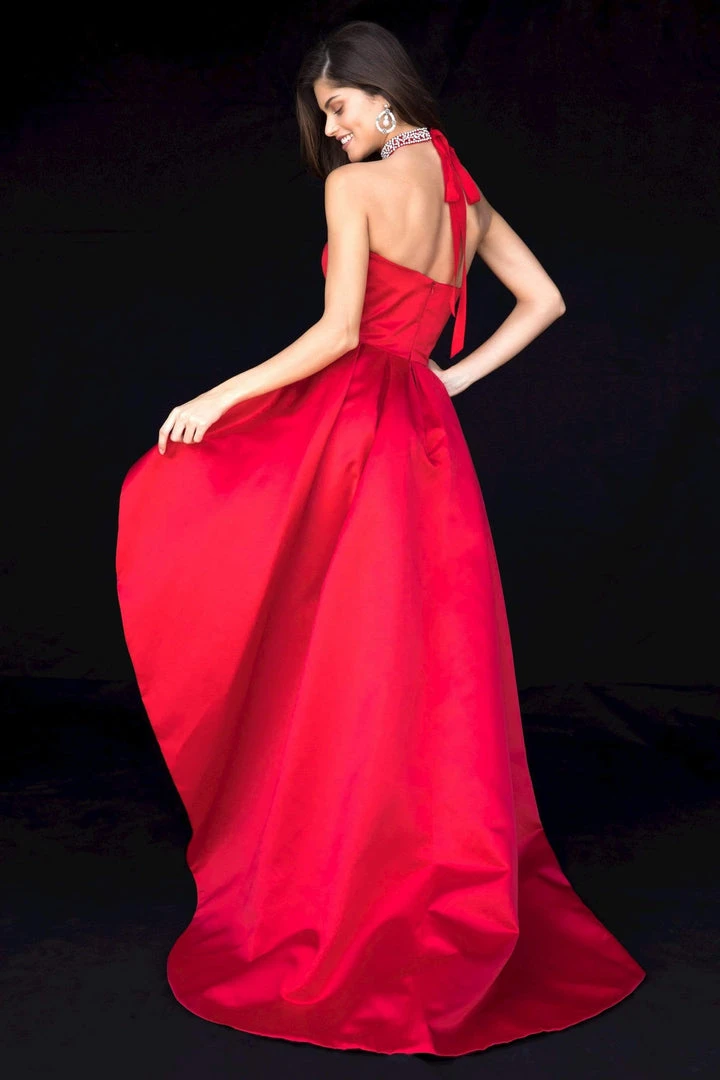 Sherri Hill - 52054 Strapless Dress With Polka Dot Overskirt 8 Sherri Hill - 52054 Strapless Dress With Polka Dot Overskirt