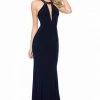 Sherri Hill - 52061 Beaded Halter Jersey Sheath Dress
