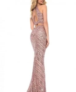 Sherri Hill - 52063 Two-Piece Fitted Long Sequined Dress 20 Sherri Hill - 52063 Two-Piece Fitted Long Sequined Dress