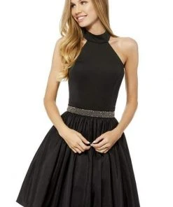 Sherri Hill - 52064 High Halter A Line Short Dress