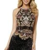 Sherri Hill - 52102 Two Piece Beaded Halter Fringe Sheath Dress 1 Sherri Hill - 52102 Two Piece Beaded Halter Fringe Sheath Dress
