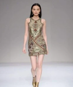 Sherri Hill - 52104 Short Beaded Halter Sheath Dress 7 Sherri Hill - 52104 Short Beaded Halter Sheath Dress