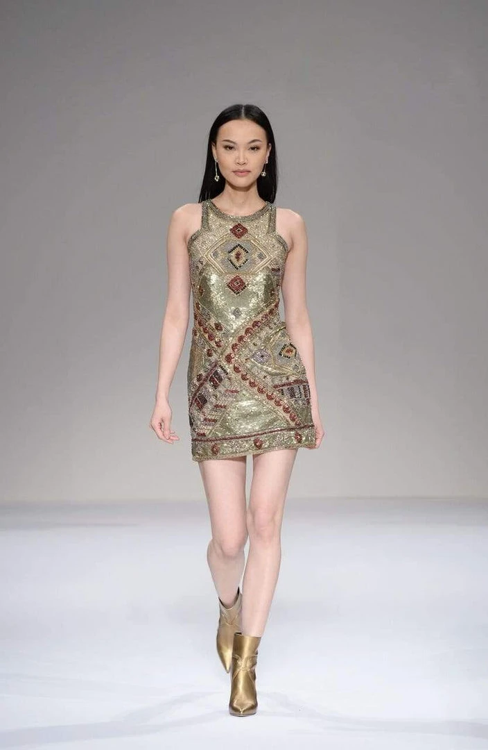 Sherri Hill - 52104 Short Beaded Halter Sheath Dress 5 Sherri Hill - 52104 Short Beaded Halter Sheath Dress