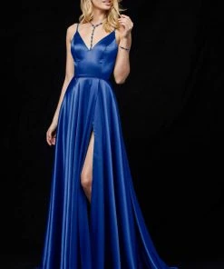 Sherri Hill - 52119 Plunging V-Neck Long A Line Dress 14 Sherri Hill - 52119 Plunging V-Neck Long A Line Dress